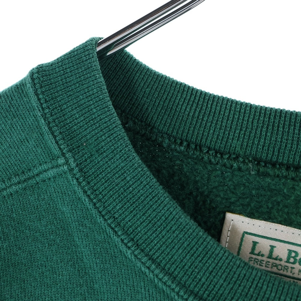 L.L.Bean(エルエルビーン) RUSSELL ラッセル 別注 無地 前V クルーネックスウェット トレーナー グリーン