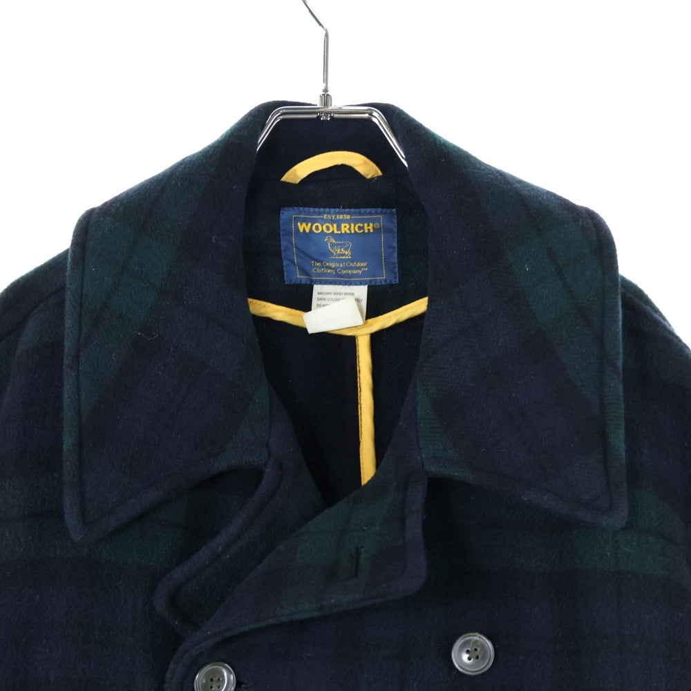 WOOLRICH(ウールリッチ) チェック ウール Pコート グリーン 2W5-5540