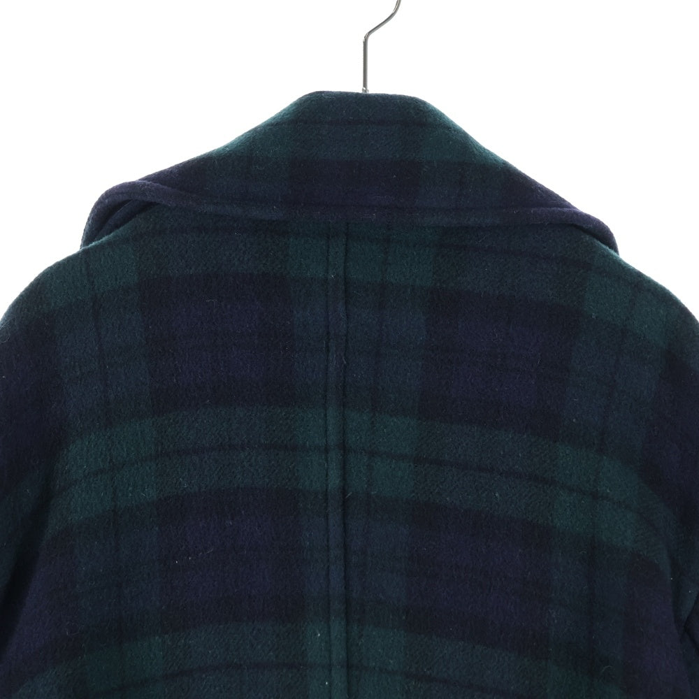WOOLRICH(ウールリッチ) チェック ウール Pコート グリーン 2W5-5540