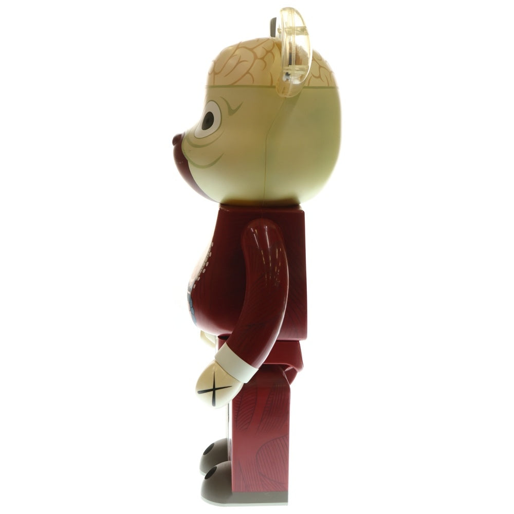 MEDICOM TOY(メディコムトイ) BE@RBRICK Original Fake ×KAWS Companion Dissected Grey 1000% カウズ ベアブリック フィギュア 人体模型 レッド/グレー