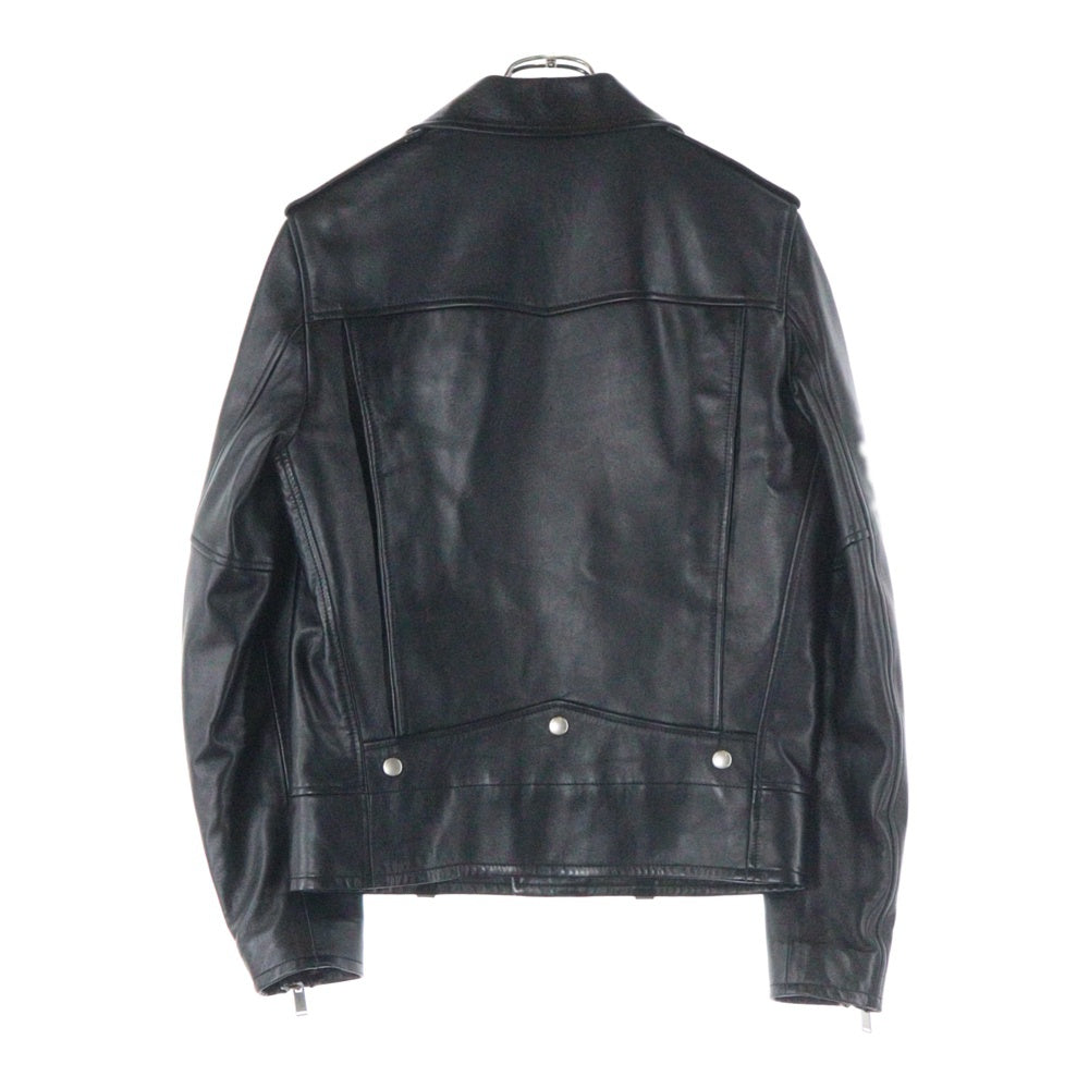 ハンガー付き美品✨サンローラン　エディ期　ダブルライダースジャケット　羊革　黒 言わずと知れた名作の一着『SAINT LAURENT PARIS』 - 「晴れのち