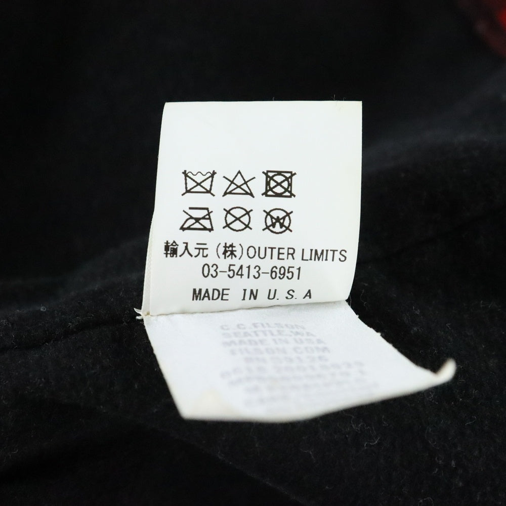 FILSON(フィルソン) LINED WOOL PACKER COAT ラインド ボアカラー チェック 4B ウールパッカーコート レッド/ブラック 8037-45-00016