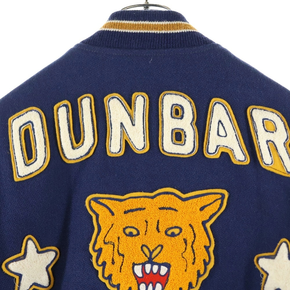 THE REAL McCOY'S(ザリアルマッコイ) ウールレザー切替 パッチ バーシティジャケット スタジャン ネイビー/ブラウン MJ22123