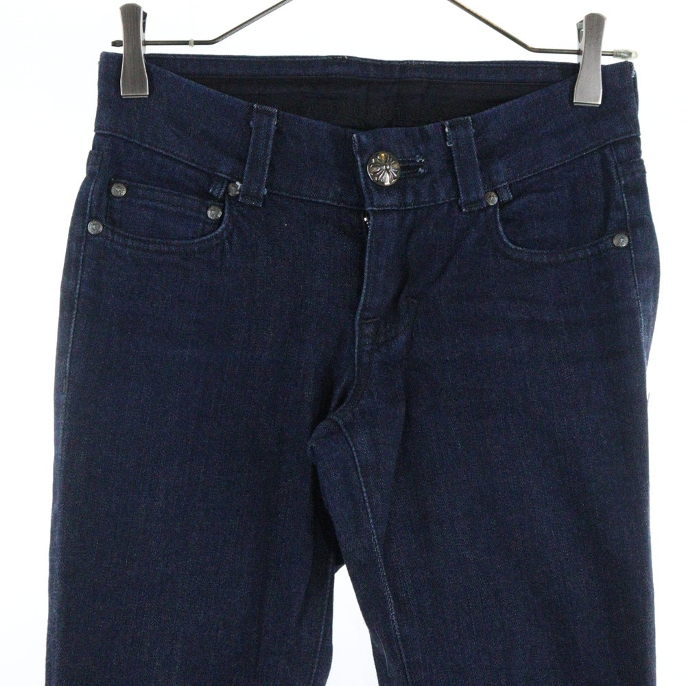 CHROME HEARTS(クロムハーツ) DNM PANTS ダガージップ フレア デニムパンツ インディゴ レディース