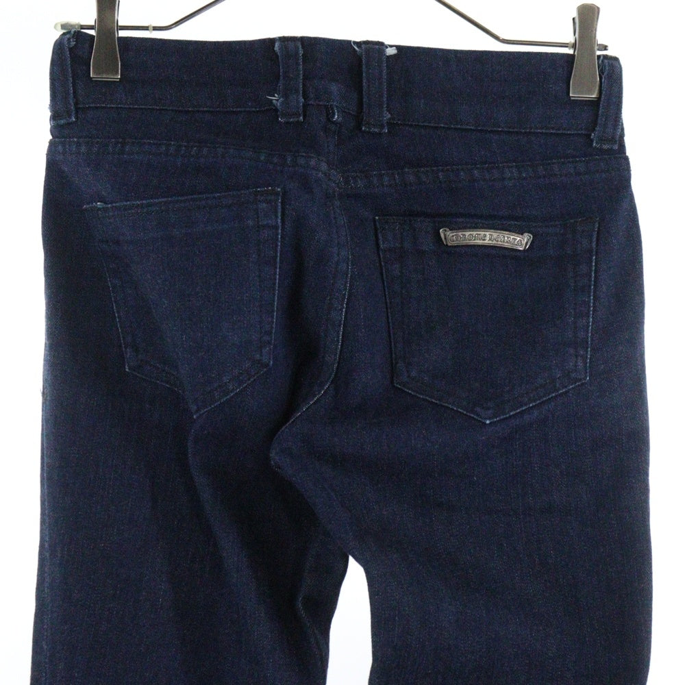 CHROME HEARTS(クロムハーツ) DNM PANTS ダガージップ フレア デニムパンツ インディゴ レディース