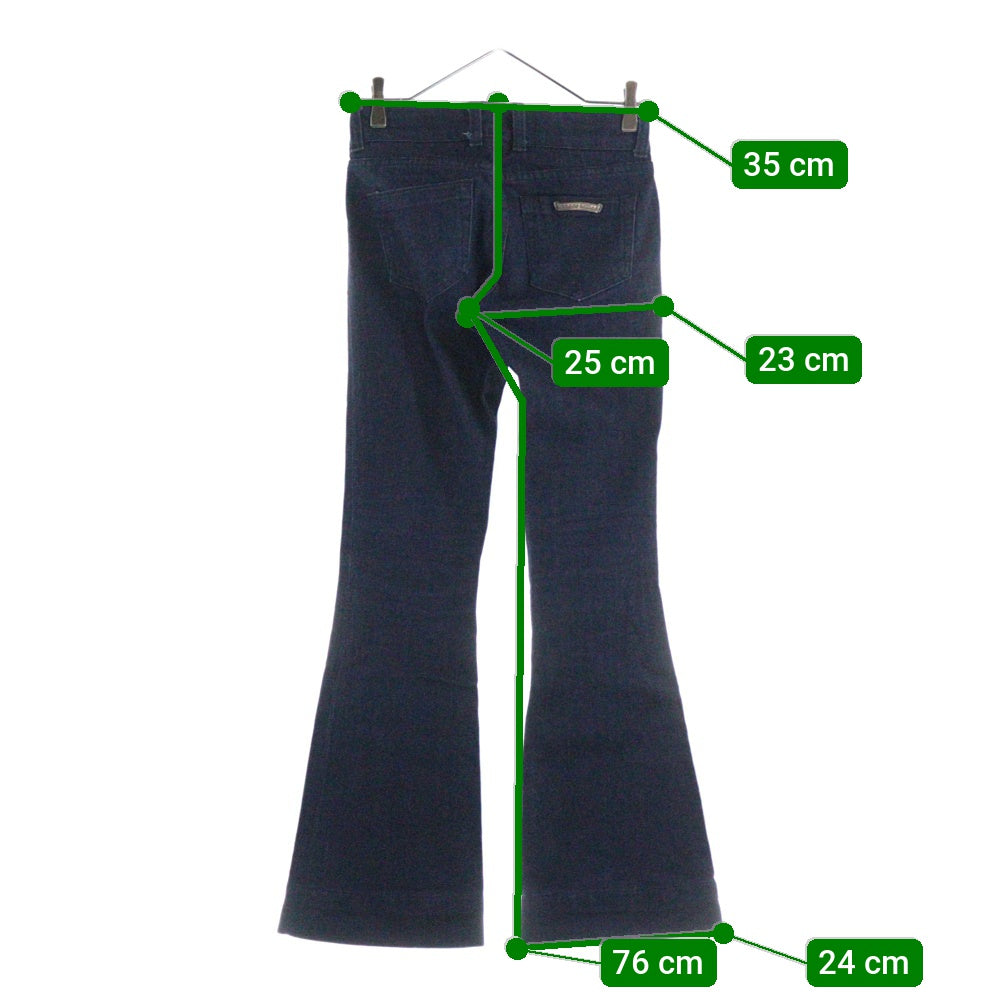 CHROME HEARTS(クロムハーツ) DNM PANTS ダガージップ フレア デニムパンツ インディゴ レディース