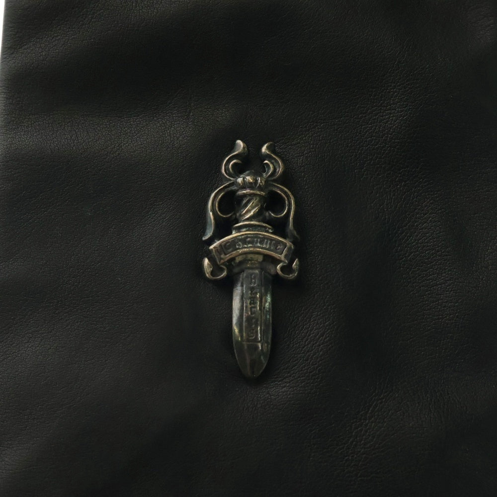 CHROME HEARTS(クロムハーツ) TIE NEK LTHR ダガーモチーフ レザーネクタイ ブラック