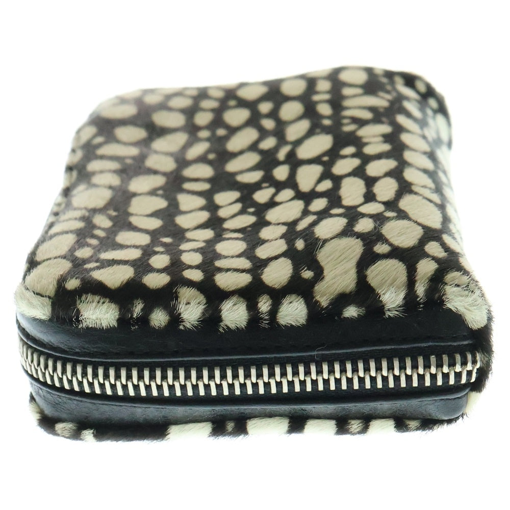 CHROME HEARTS(クロムハーツ) REC F ZIP #2 レオパード ハラコレザー ラウンドジップ ロングウォレット 長財布 ベージュ