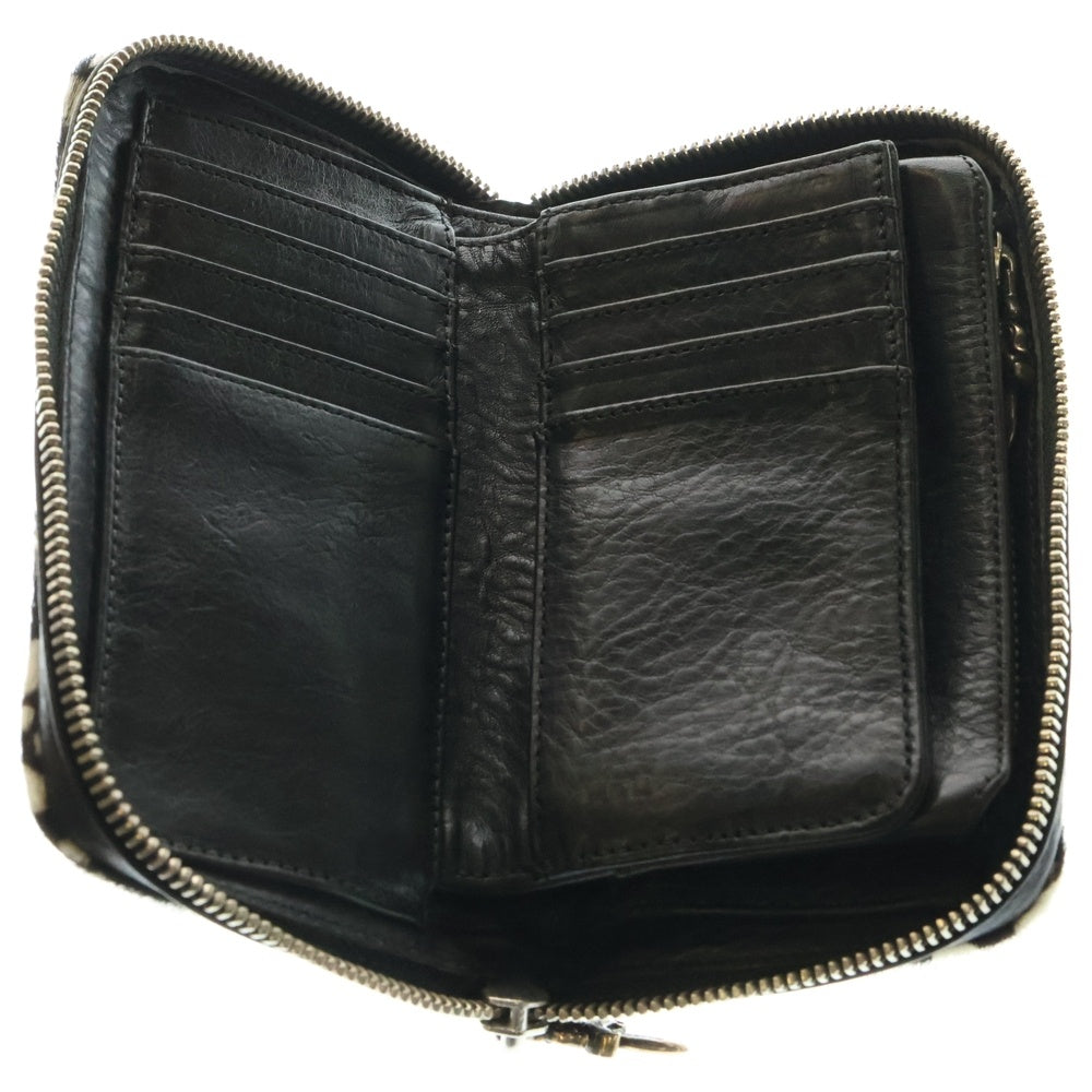 CHROME HEARTS(クロムハーツ) REC F ZIP #2 レオパード ハラコレザー ラウンドジップ ロングウォレット 長財布 ベージュ