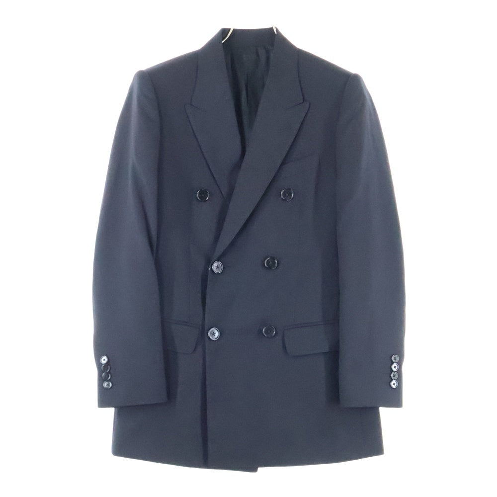 CELINE(セリーヌ) ウールギャバジン 6B ダブルテーラードジャケット ブラック 2V092650D