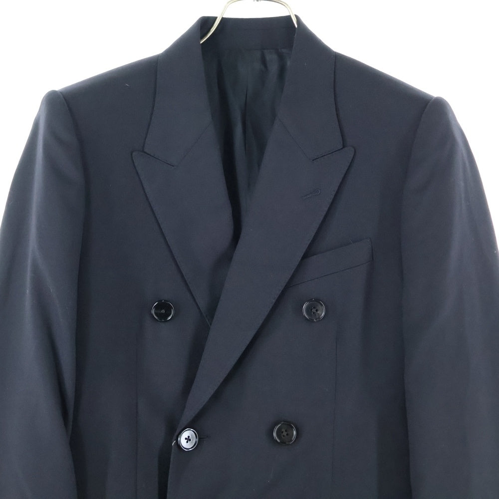 CELINE(セリーヌ) ウールギャバジン 6B ダブルテーラードジャケット ブラック 2V092650D