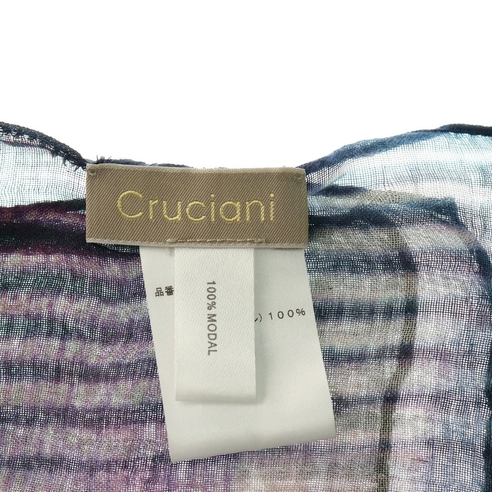 Cruciani(クルチアーニ) 総柄 レーヨン スカーフ ストール マフラー パープル AC11.005