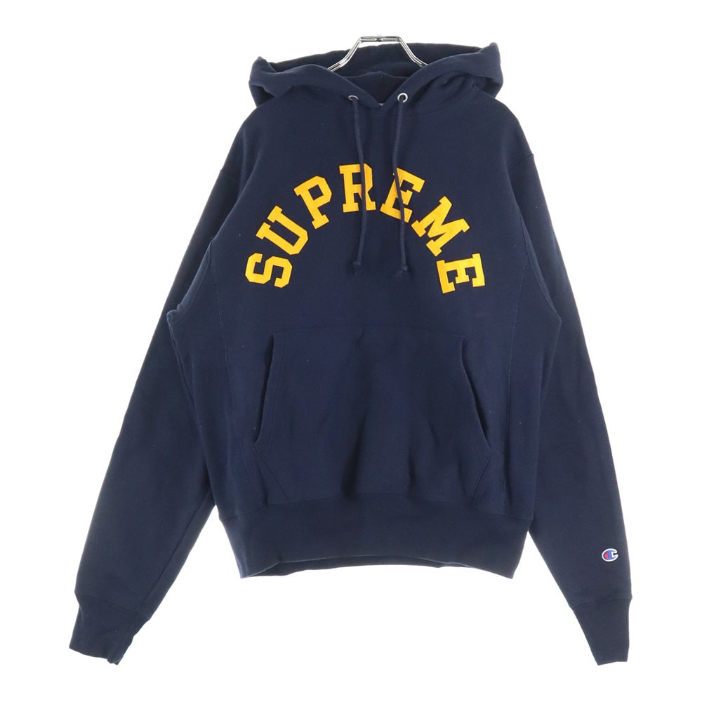SUPREME(シュプリーム) 24SS ×CHAMPION Hooded Sweatshirt チャンピオン プルオーバーパーカー スウェットフーディ ネイビー