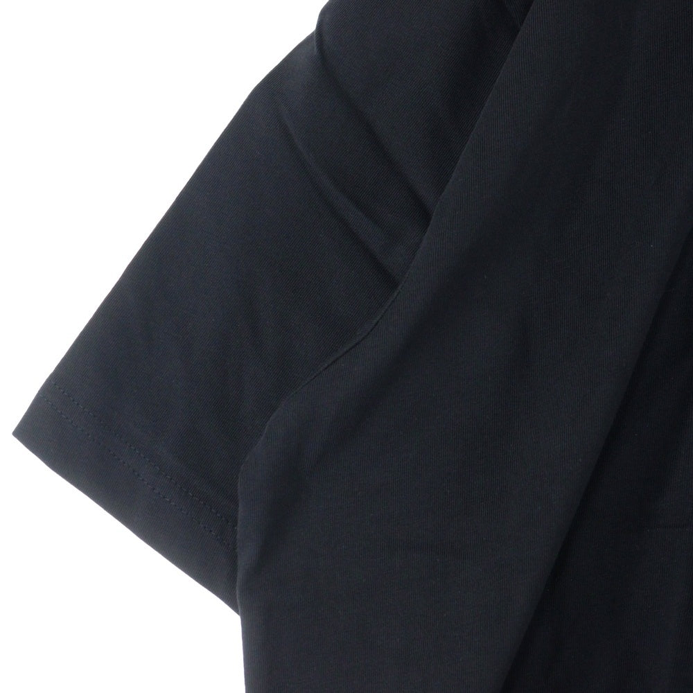 COMME des GARCONS SHIRT(コムデギャルソンシャツ) 23SS S/Sロゴ コットンジャージ クルーネック 半袖Tシャツ カットソー ブラック FK-T015