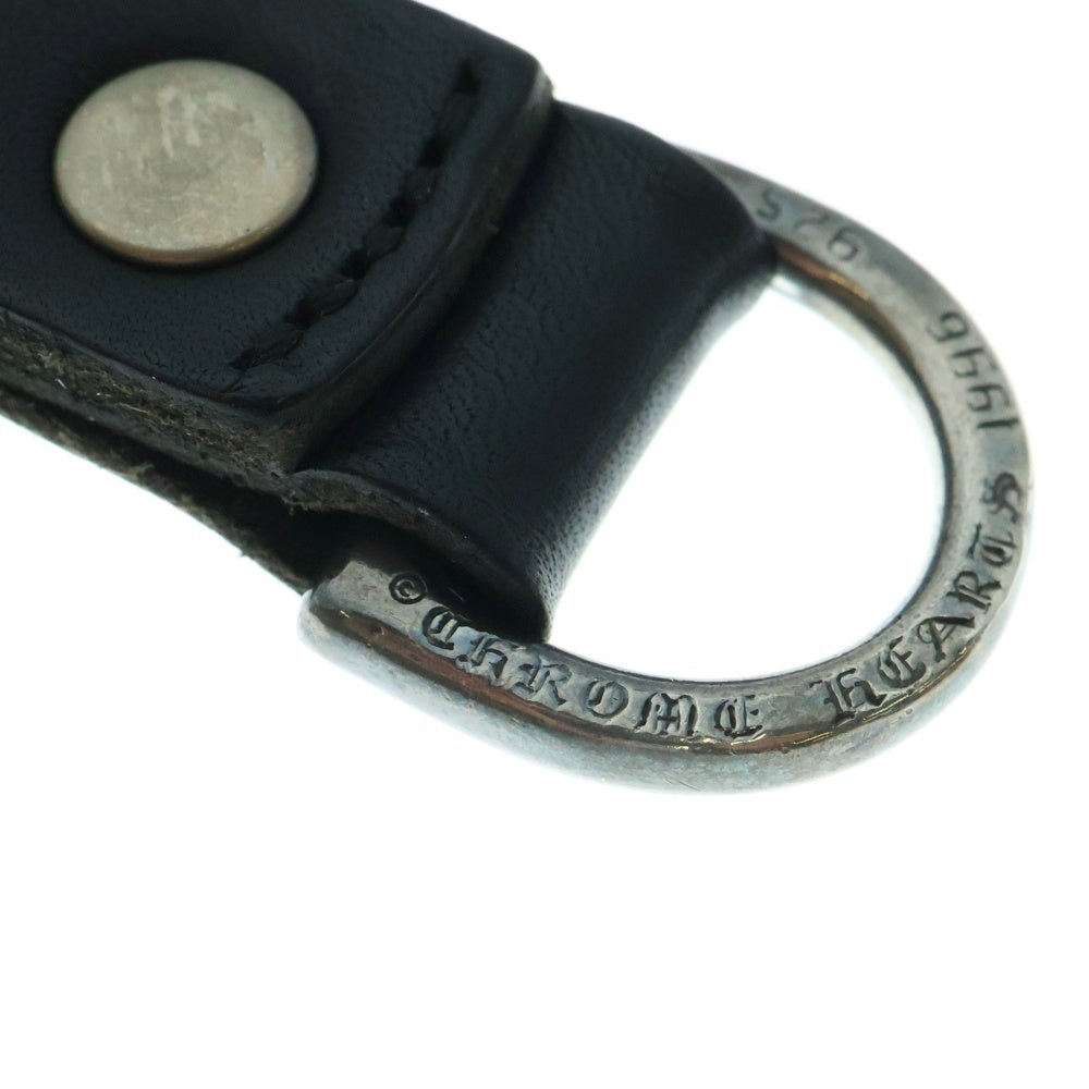 CHROME HEARTS(クロムハーツ) BELT LOOP D RING Dリング クロスボールベルトループ ブラック/シルバー BCA415