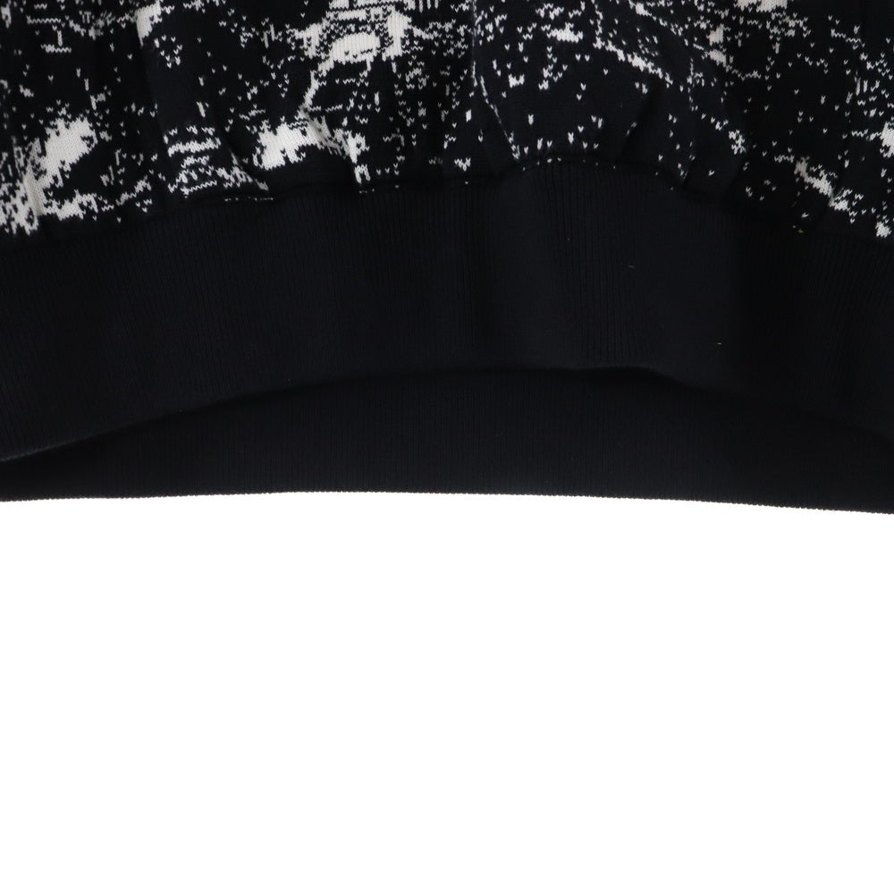 LOUIS VUITTON(ルイヴィトン) 23SS パリコラージュジャカードプルオーバーパーカー フーディー ブラック/ホワイト RM231 TB7 HON82W
