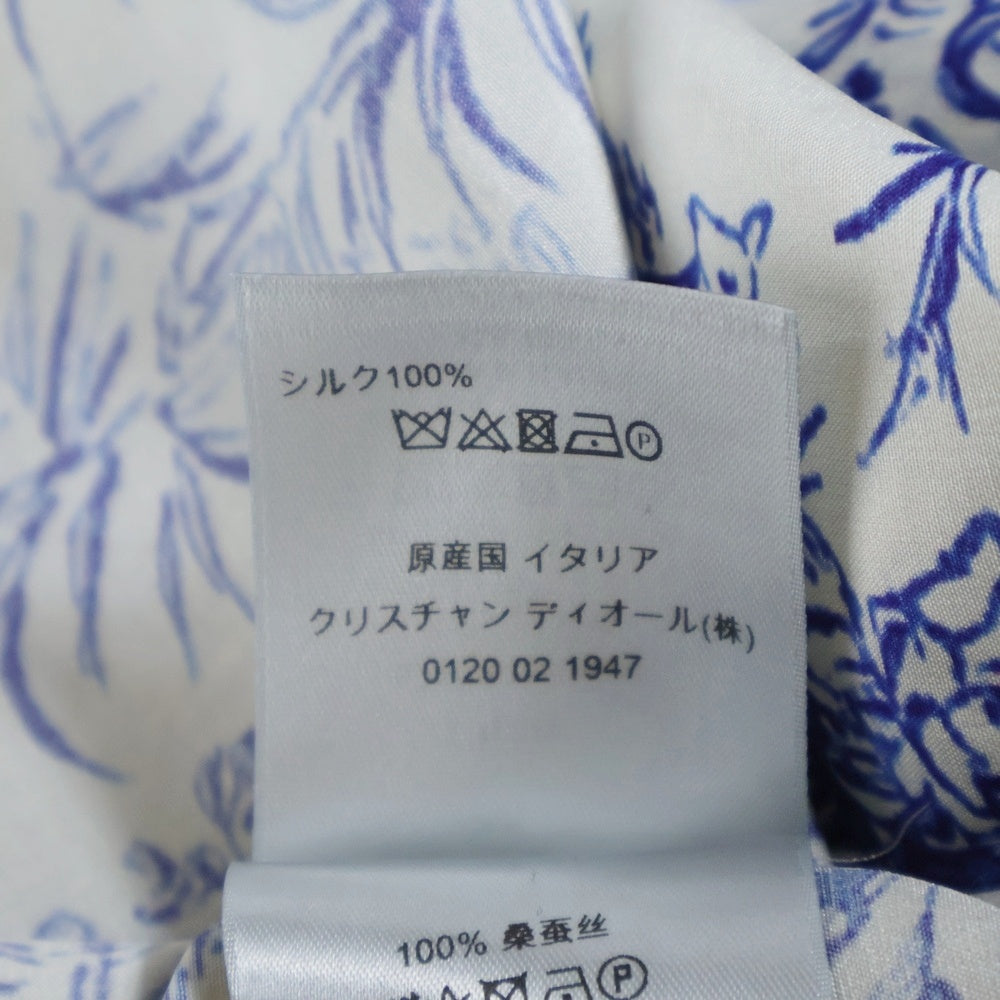 DIOR(ディオール) 19SS トワルドジュイ 総柄シルク長袖シャツ ホワイト/ブルー 023C501G4854