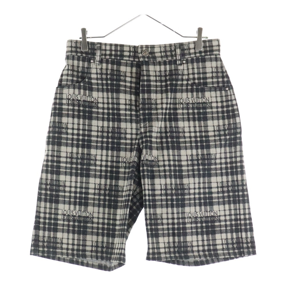 LOUIS VUITTON(ルイヴィトン) 23AW Logo Check Shorts ロゴ チェック ショーツ ハーフパンツ ブラウン RM232 APA HPD90W