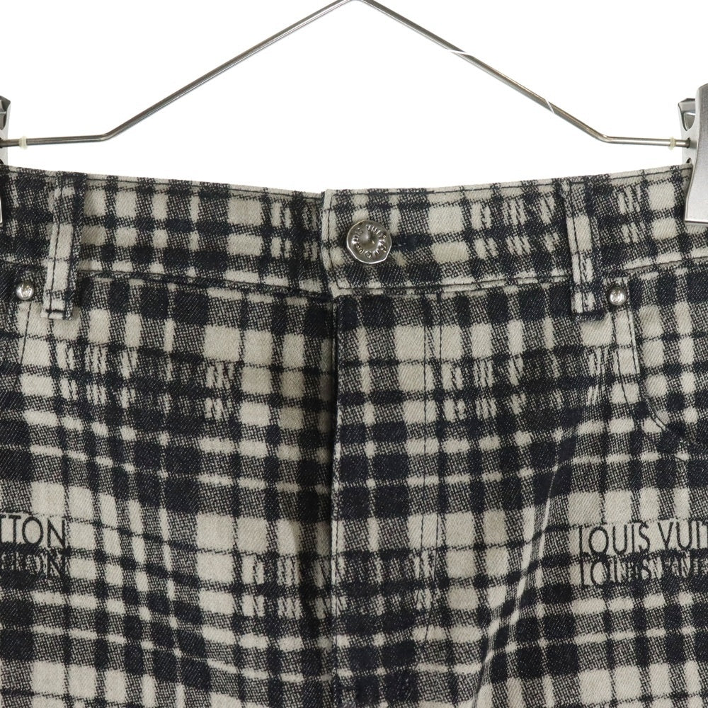 LOUIS VUITTON(ルイヴィトン) 23AW Logo Check Shorts ロゴ チェック ショーツ ハーフパンツ ブラウン RM232 APA HPD90W