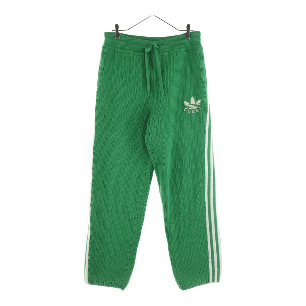 GUCCI(グッチ) ×adidas Knit Pants アディダス サイドライン ニット パンツ グリーン 723080