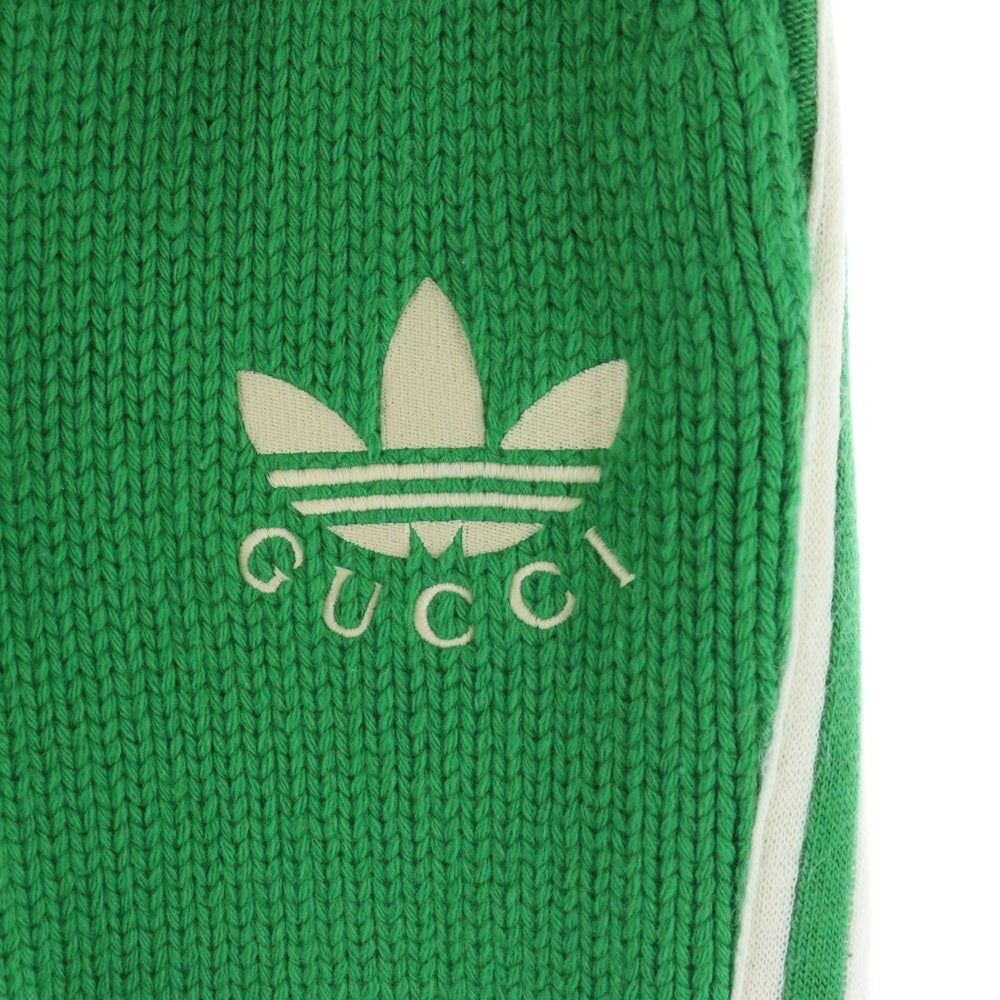 GUCCI(グッチ) ×adidas Knit Pants アディダス サイドライン ニット パンツ グリーン 723080