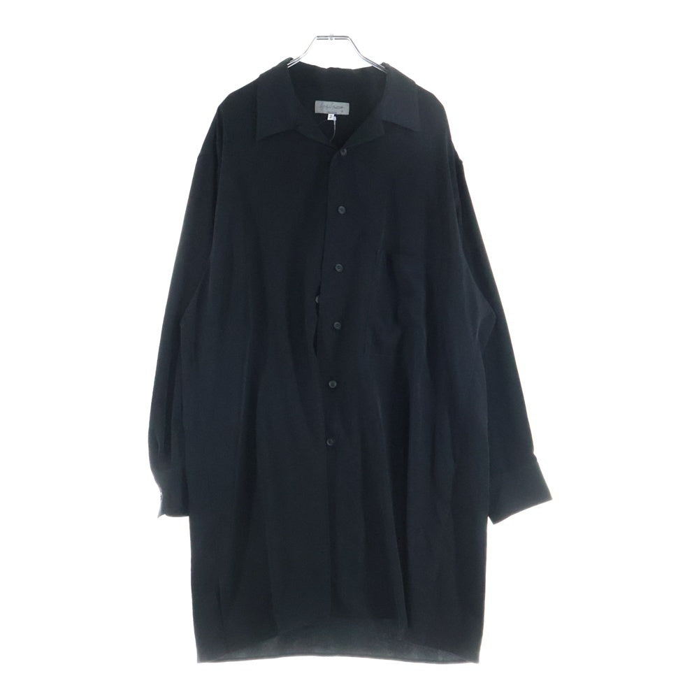 Yohji Yamamoto POUR HOMME(ヨウジヤマモト プールオム) TA TUXEDO SHIRTS COLLAR BLOUSE タキシード カラーブラウス シャツ ブラック HS-B60-500-1-02