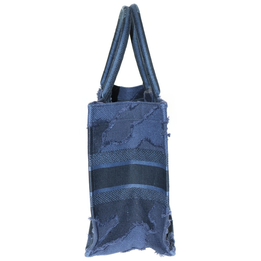 Christian Dior(クリスチャンディオール) BOOK TOTE MEDIUM CAMO ブックトート リゾートコレクション カモフラキャンバス トートバッグ レディース ネイビー