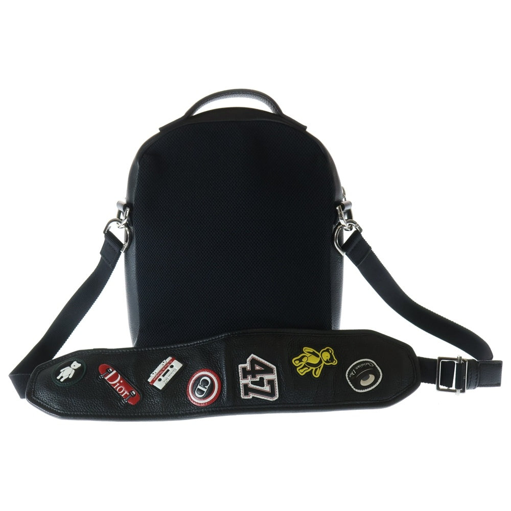Christian Dior(クリスチャンディオール) Atelier Shoulder Bag アトリエ レザーワッペン ショルダーバッグ ボディバッグ ブラック