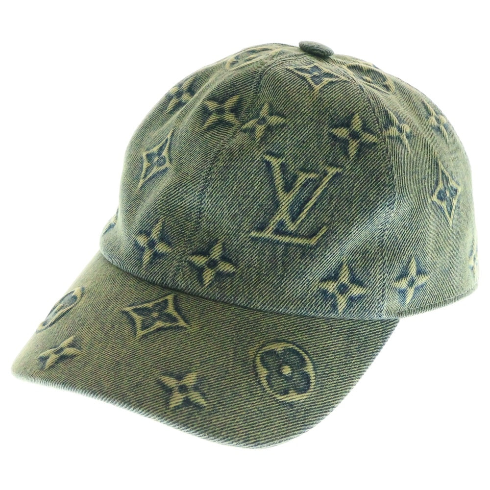 LOUIS VUITTON(ルイヴィトン) モノグラム デニム ベースボールキャップ インディゴ M7156L