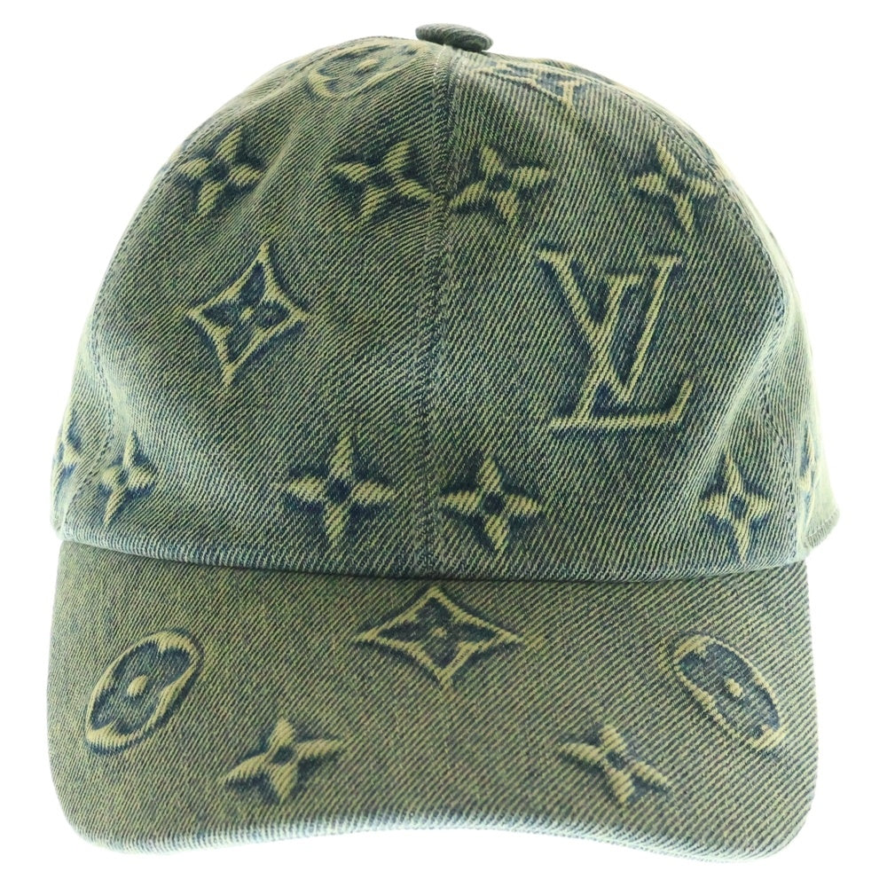 LOUIS VUITTON(ルイヴィトン) モノグラム デニム ベースボールキャップ インディゴ M7156L