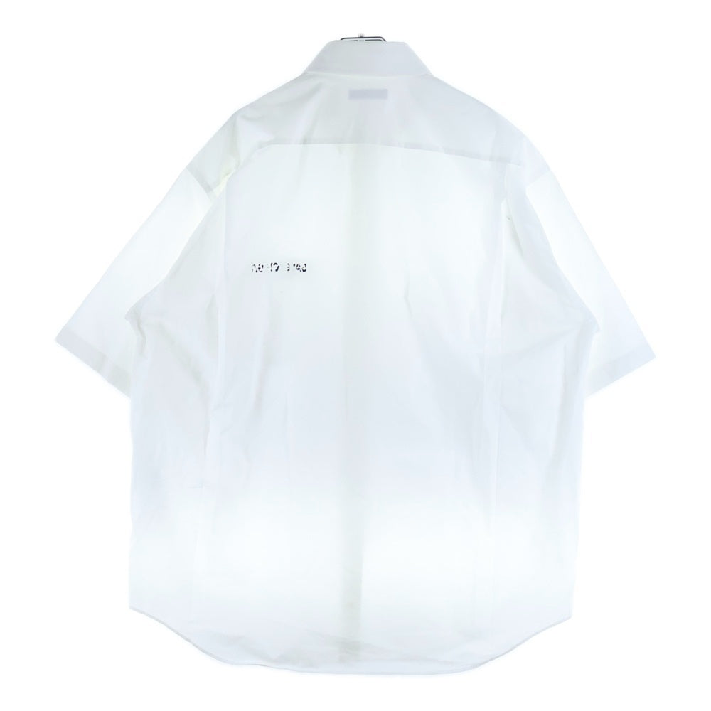 BALENCIAGA(バレンシアガ) 24SS ロゴプリント ポケット付き ボタンダウン 半袖シャツ ホワイト 751920 TNM60