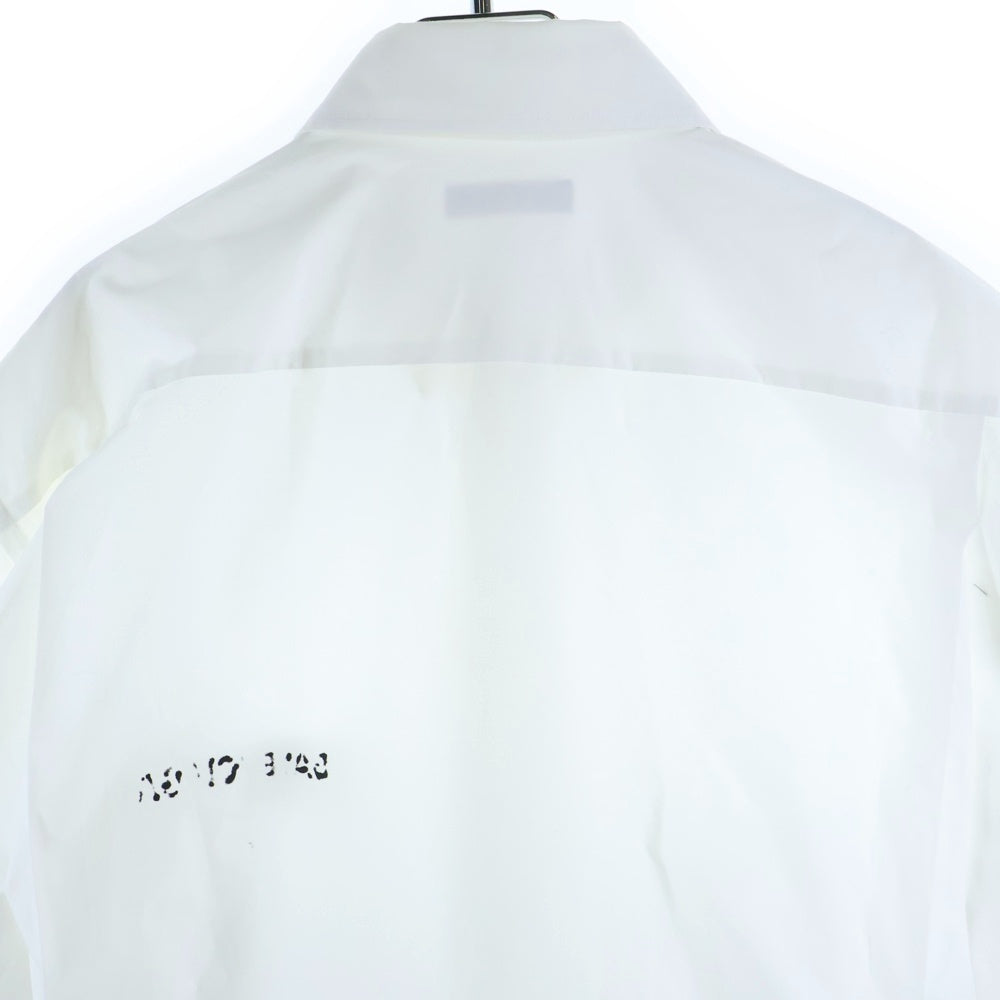 BALENCIAGA(バレンシアガ) 24SS ロゴプリント ポケット付き ボタンダウン 半袖シャツ ホワイト 751920 TNM60