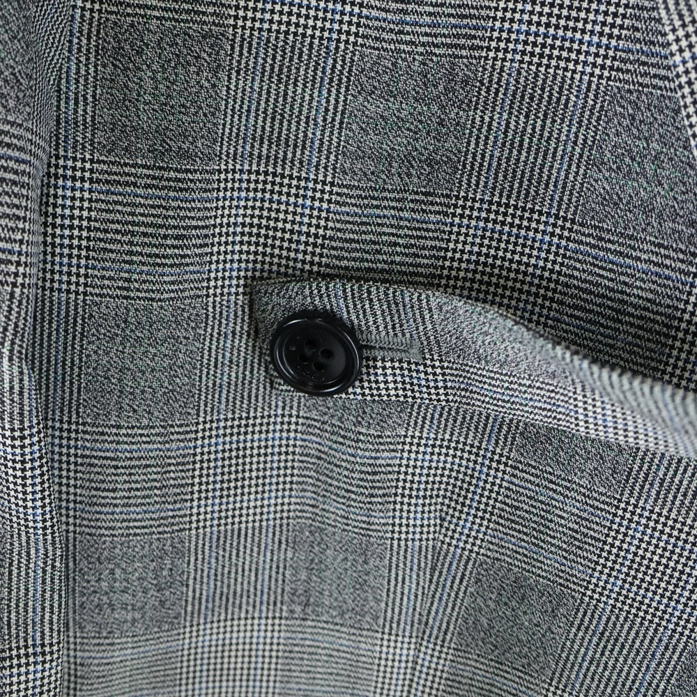 DIOR(ディオール) チェック柄 ダブルテーラードジャケット グレー