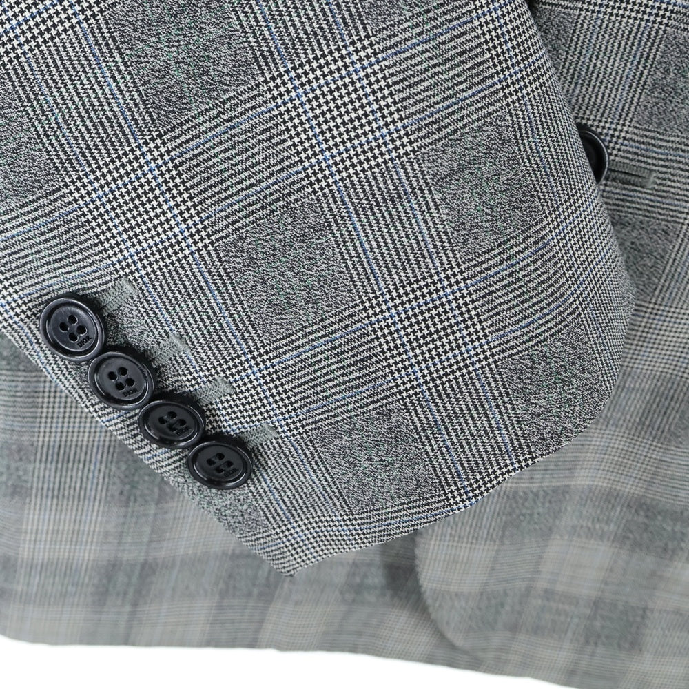DIOR(ディオール) チェック柄 ダブルテーラードジャケット グレー 933C231A4521