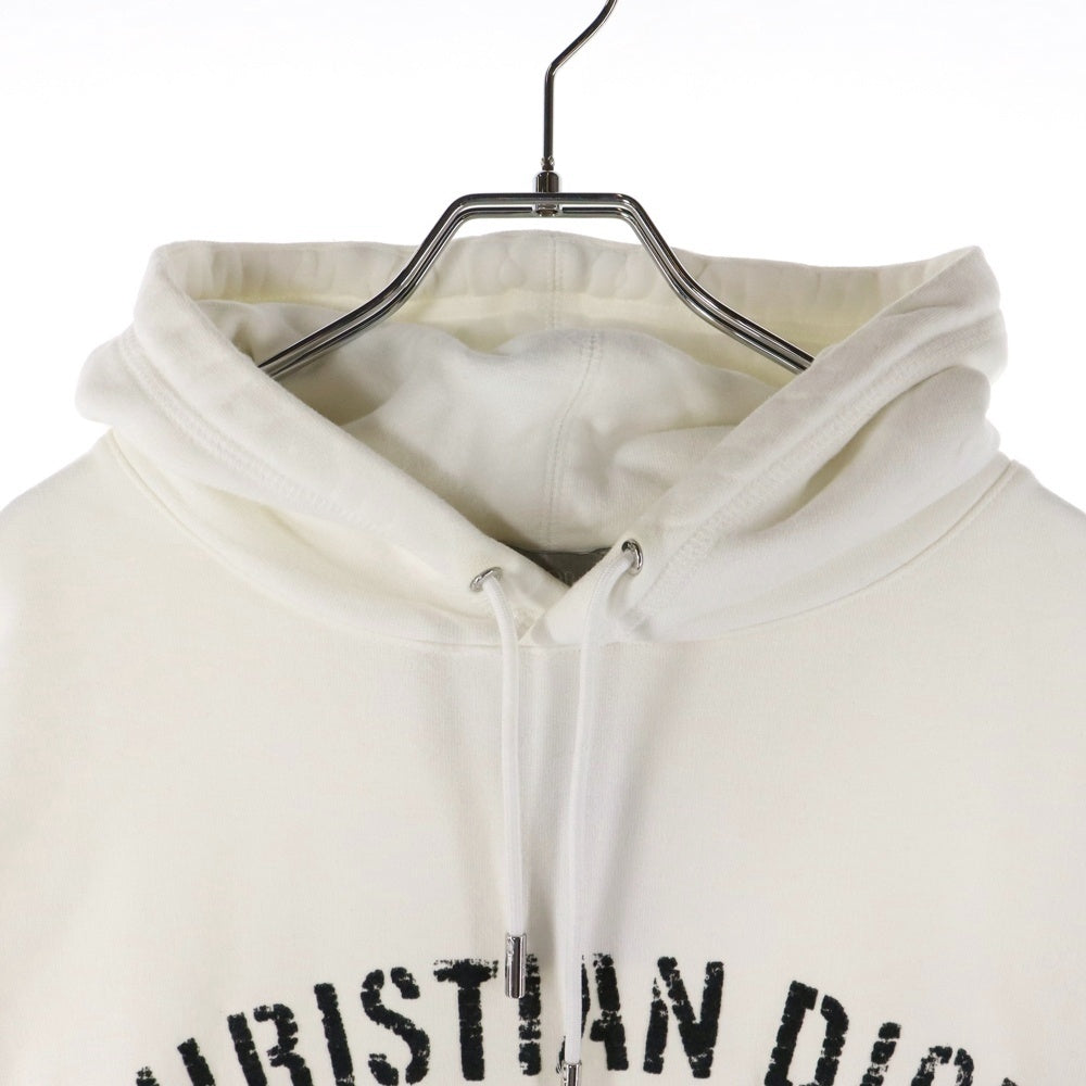 Christian Dior(クリスチャンディオール) 20AW Ovesize Sweatshirt アトリエ オーバーサイズ ロゴプリント プルオーバーパーカー フーディー ホワイト 043J646A0531