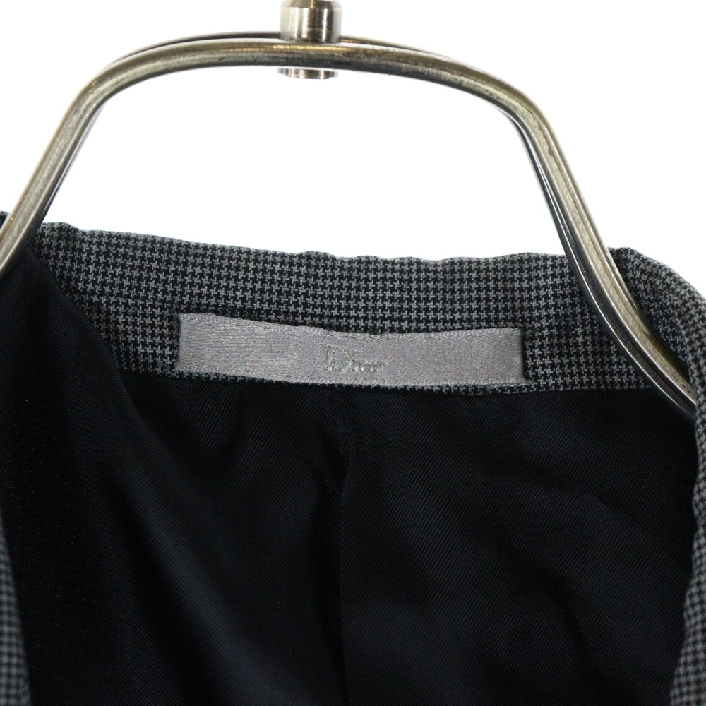 DIOR(ディオール) ノッチドラペル 2B マイクロハウンドトゥース テーラードジャケット スラックスパンツ セットアップスーツ グレー 533C734A4090