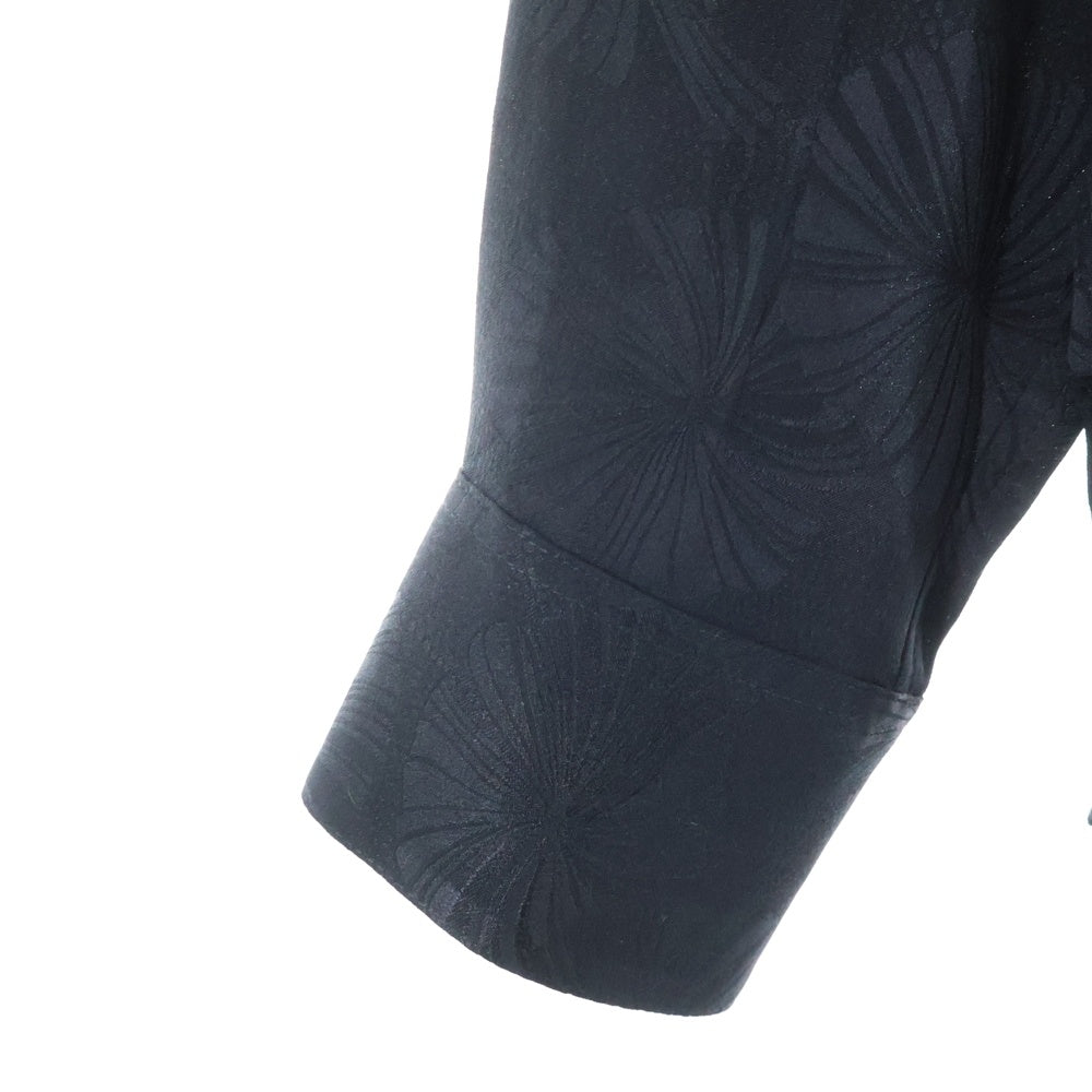 SAINT LAURENT PARIS(サンローランパリ) シルク 総柄 長袖シャツ ブラック 646850 Y2C76