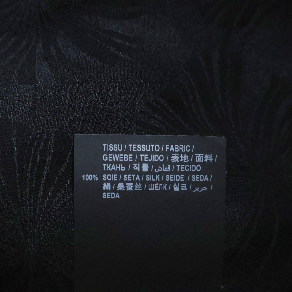 SAINT LAURENT PARIS(サンローランパリ) シルク 総柄 長袖シャツ ブラック 646850 Y2C76