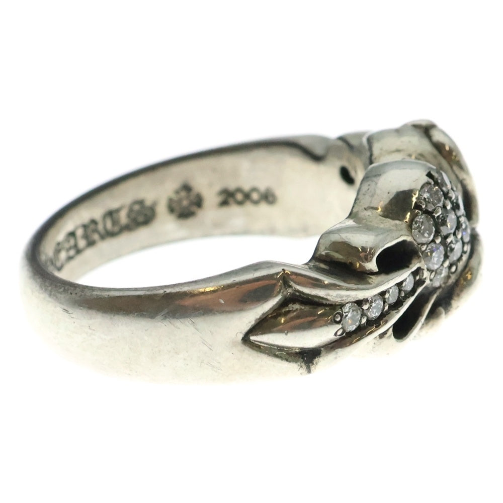 CHROME HEARTS(クロムハーツ) FLRL CRS HRT P/DIA フローラルハート アフター PAVEダイヤ リング シルバー