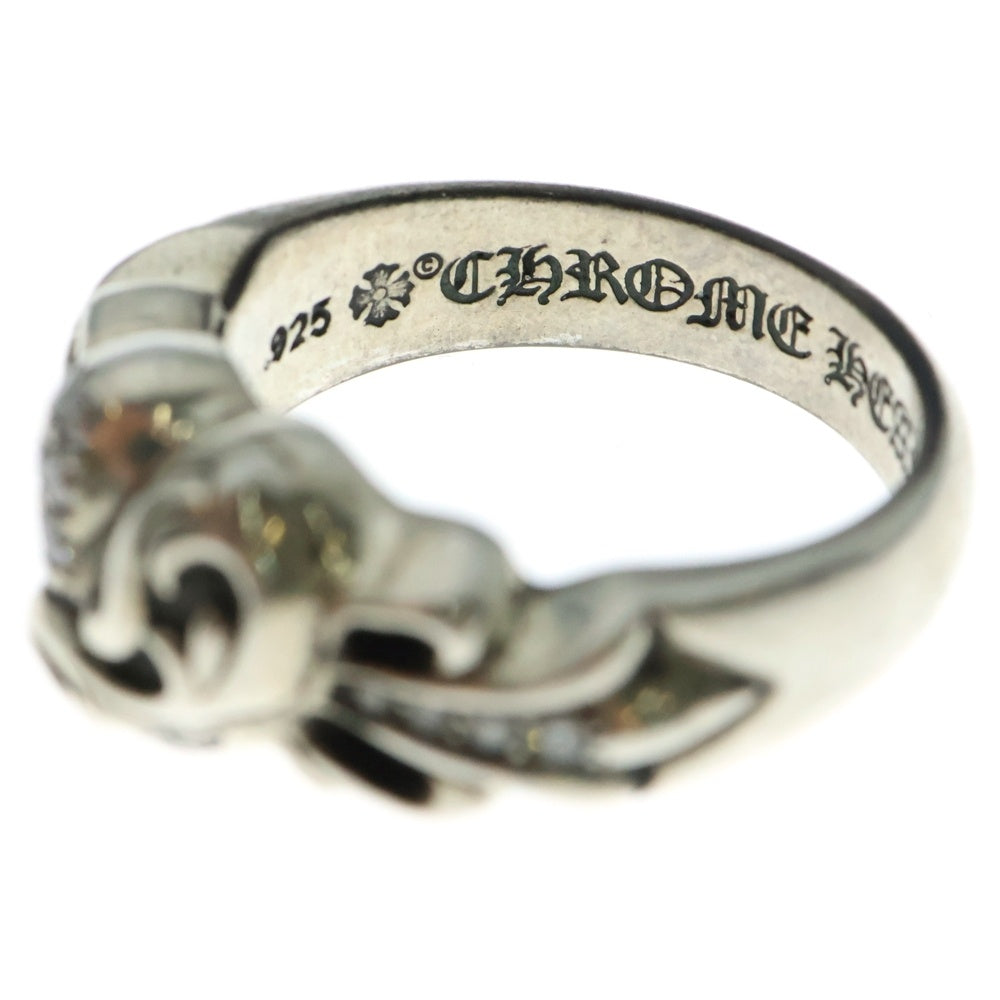 CHROME HEARTS(クロムハーツ) FLRL CRS HRT P/DIA フローラルハート アフター PAVEダイヤ リング シルバー