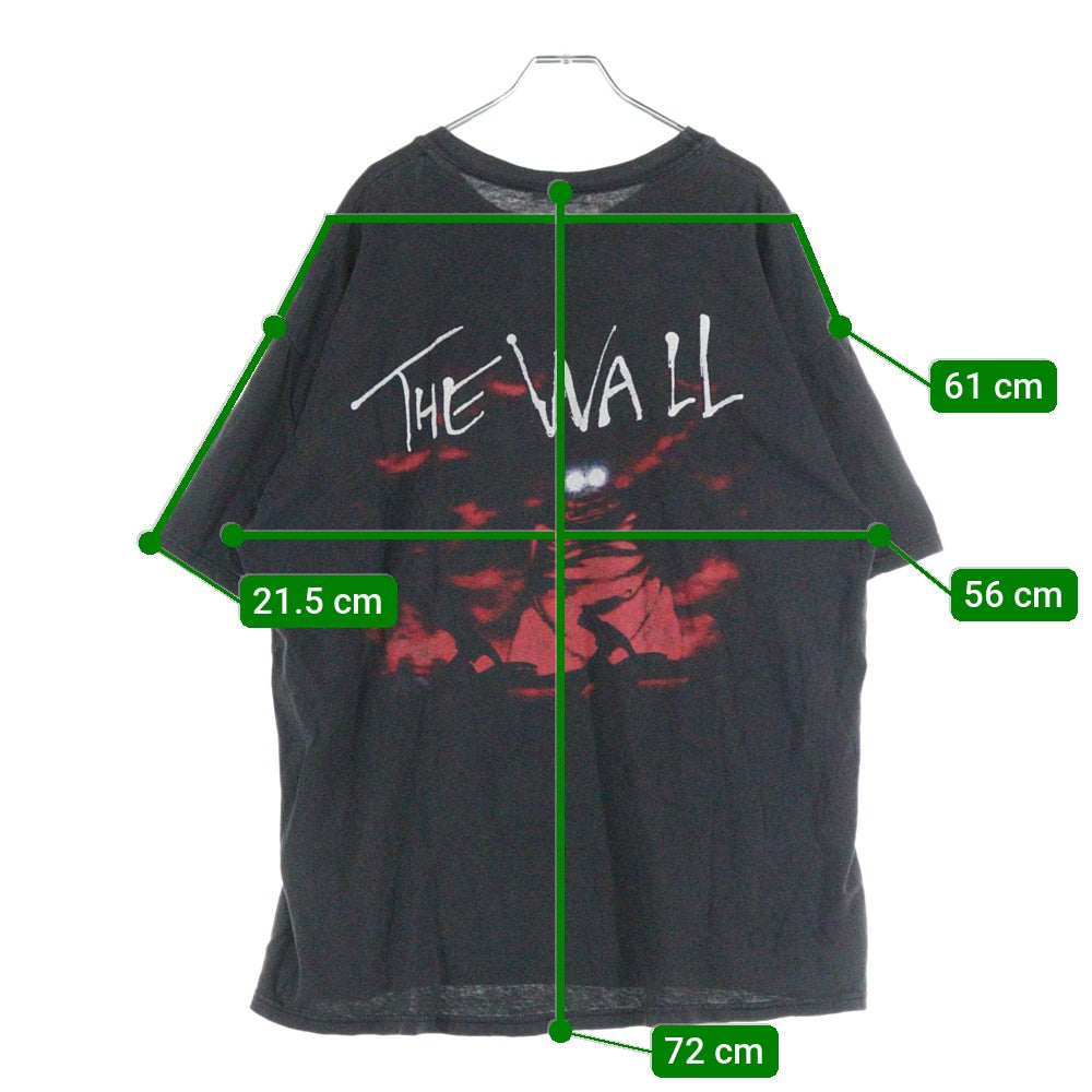 VINTAGE(ヴィンテージ) 90s PINK FLOYD THE WALL ピンクフロイド ザウォール 両面プリント 半袖Tシャツ カットソー ブラック