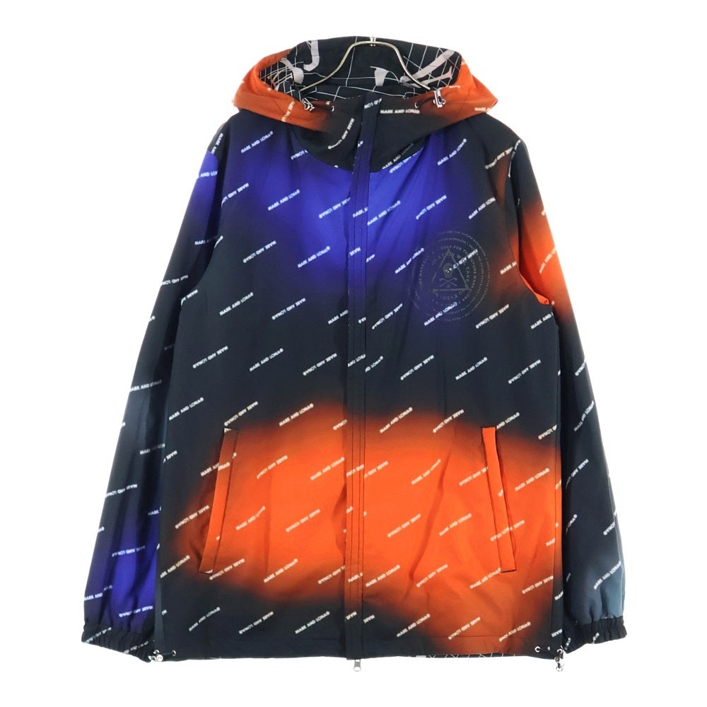 MARK&LONA(マークアンドロナ) 22SS Anachron Reversible Zip Hood Jacket スカルプリント アナクロン リバーシブル ジップアップ フーデッド ジャケット ブラック MLM-2A-AD03