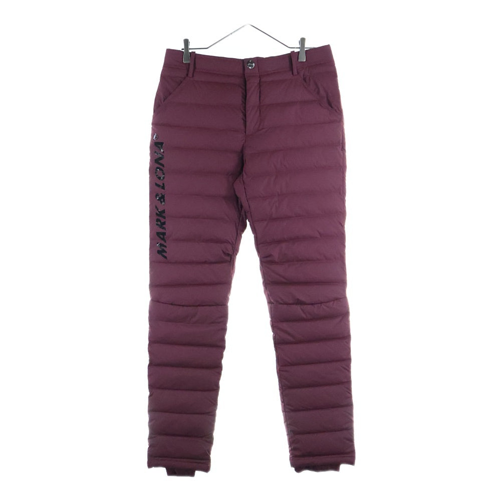 MARK&LONA(マークアンドロナ) 22AW Indy Stretch Down Pants ロゴプリント インディー ストレッチ ダウンパンツ ボルドー MLM-2C-AT19