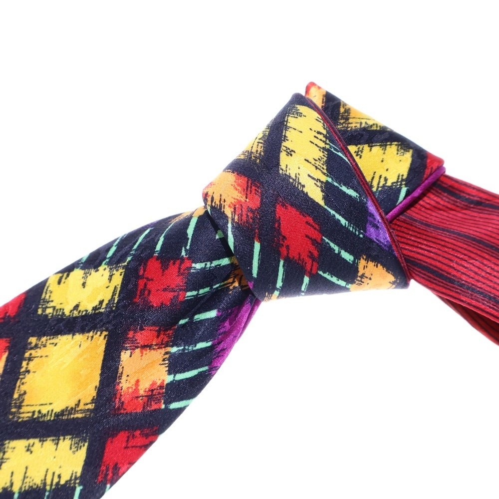 VERSUS VERSACE(ヴェルサス ヴェルサーチ) 総柄 シルク ネクタイ マルチ