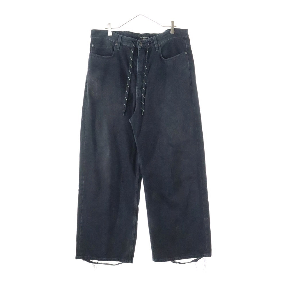 BALENCIAGA(バレンシアガ) 24SS Drawstring Baggy Jeans ドローストリング バギー デニムパンツ ブラック 786643 TQW59