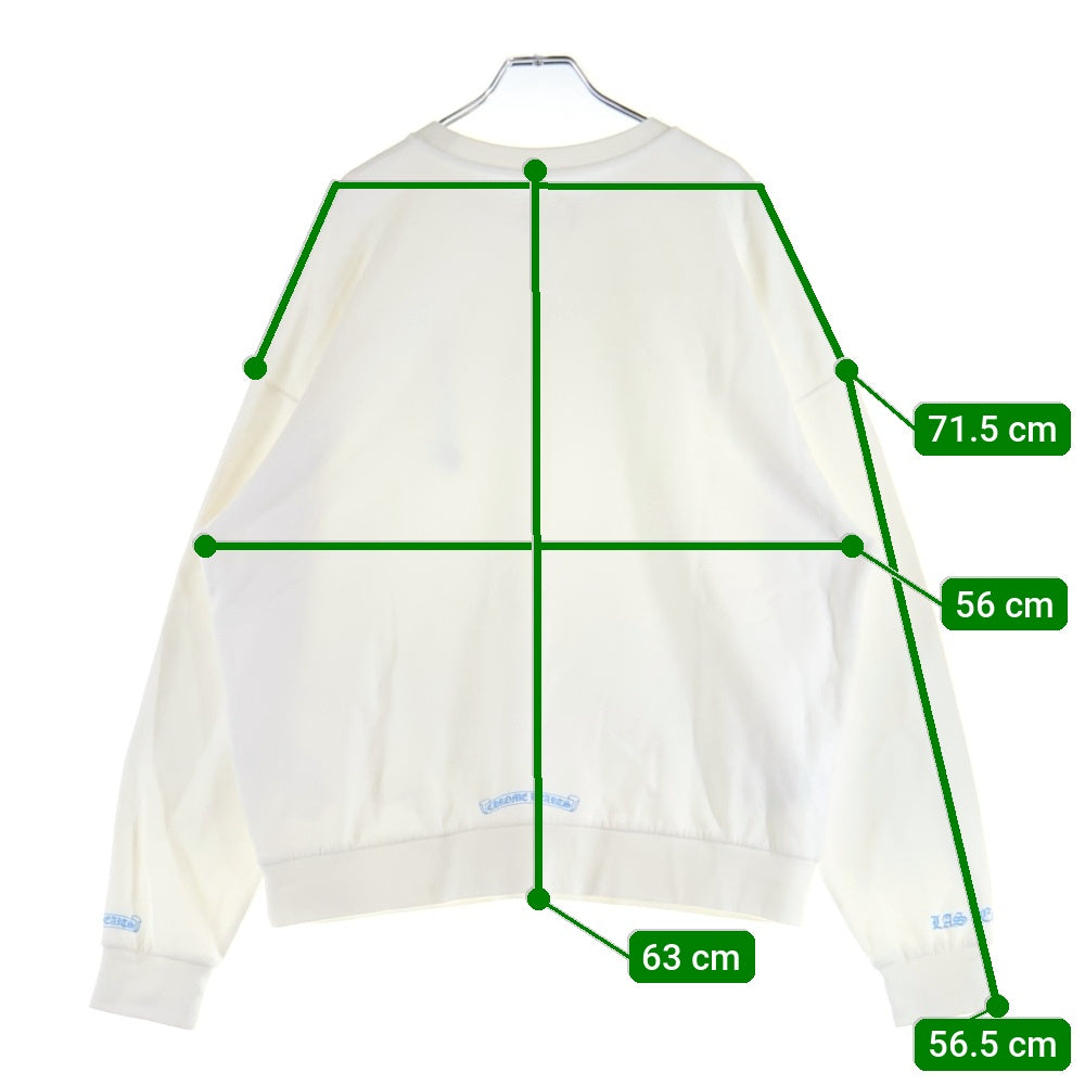 CHROME HEARTS(クロムハーツ) 24SS LAS VEGAS LIMITED DICE CREWNECK SWEATSHIRT ラスベガス限定ダイスクルーネックスウェットシャツ トレーナー ホワイト/ブルー