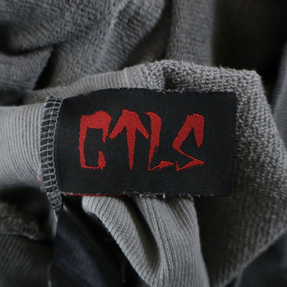 cvtvlist(カタリスト) 24AW ユージュアル刺繍 ダメージ加工プルオーバーパーカー グレー 2401090301