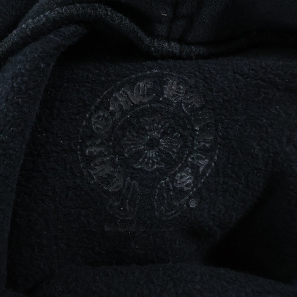 CHROME HEARTS(クロムハーツ) Tire Track Hoodie バックセメタリー クロス プルオーバーパーカー ブラック