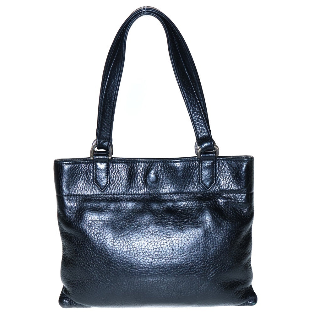 CHROME HEARTS(クロムハーツ) スクロールラベル クロスパッチ付き ミニトートバッグ ブラック/シルバー