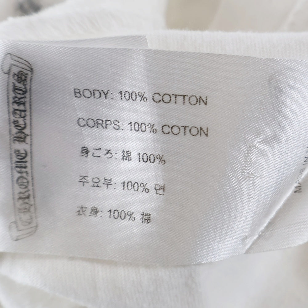 CHROME HEARTS(クロムハーツ) S/S TEE PLV セメタリークロスプリント クルーネック 半袖カットソー Tシャツ ホワイト